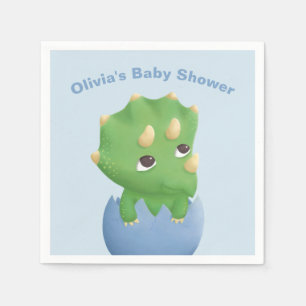 Triceratops Dinosaur Baby Shower Party Supplies Napkin