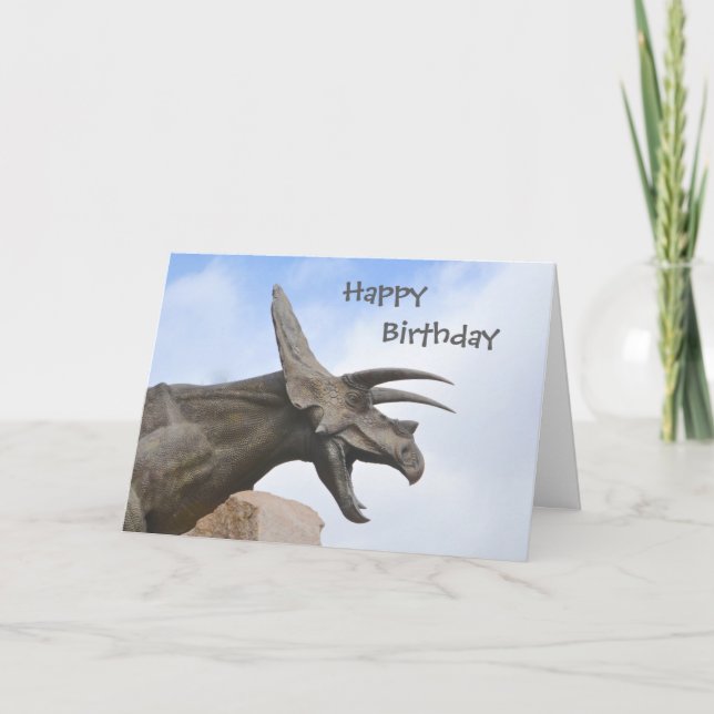 Triceratops Dinosaur Card (Front)