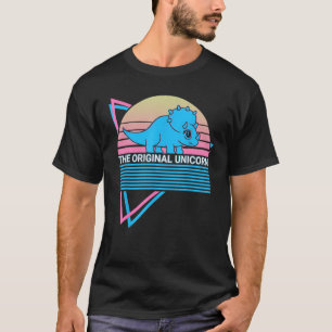 Triceratops Dinosaur Dad Retro Tricera Pops T-Shirt