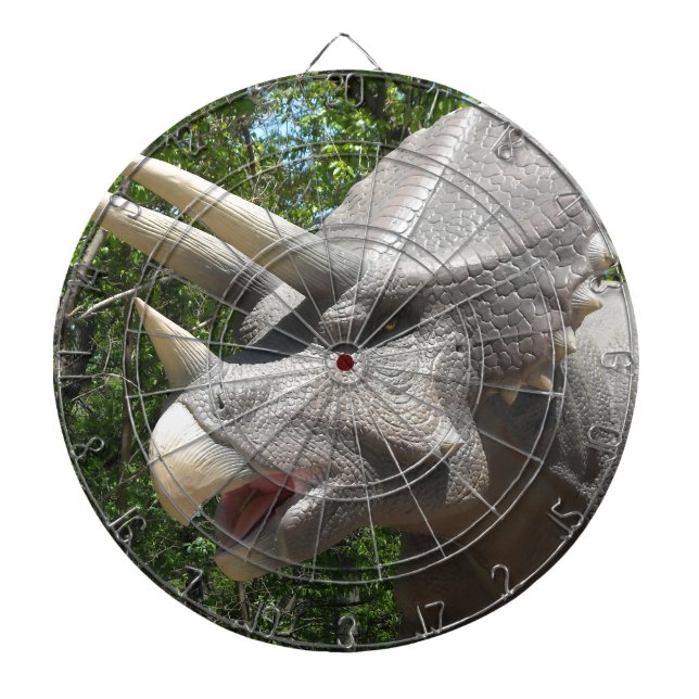 Triceratops dinosaur dartboard (Front)