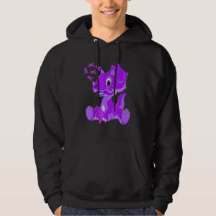 Triceratops Dinosaur Dino Ribbon World Alzheimer's Hoodie