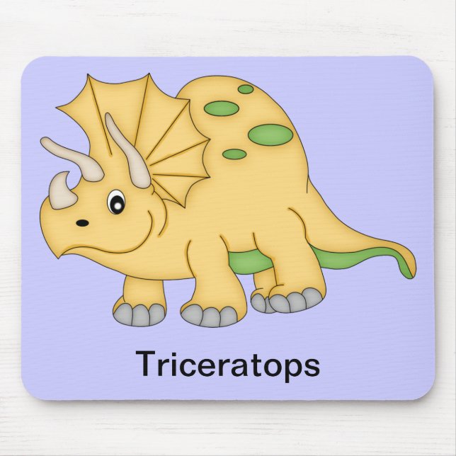 Triceratops Dinosaur Mouse Pad (Front)