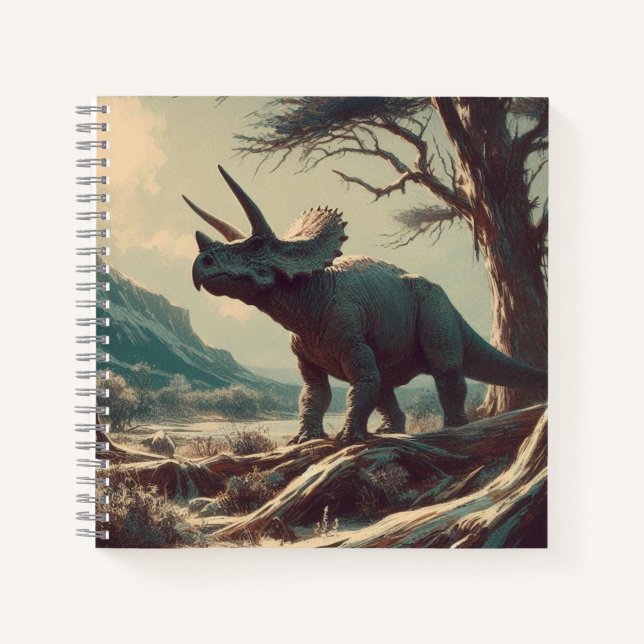 Triceratops Dinosaur Notebook (Front)