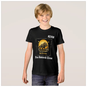 Triceratops Dinosaur Prehistoric Moon Tri-Blend Shirt