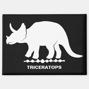 Triceratops Dinosaur Silhouette Magnet