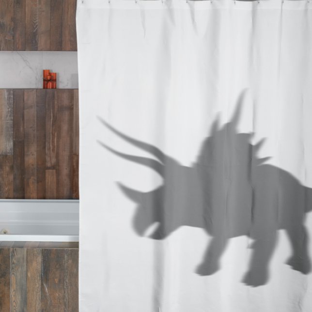 Triceratops Dinosaur Silhouette Shadow Behind Shower Curtain (Creator Uploaded)