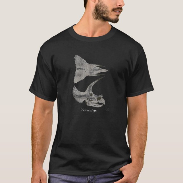 Triceratops dinosaur skull shirt Gregory Paul (Front)