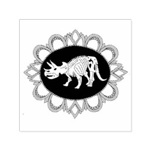 Triceratops Fossile Cameo Self-inking Stamp