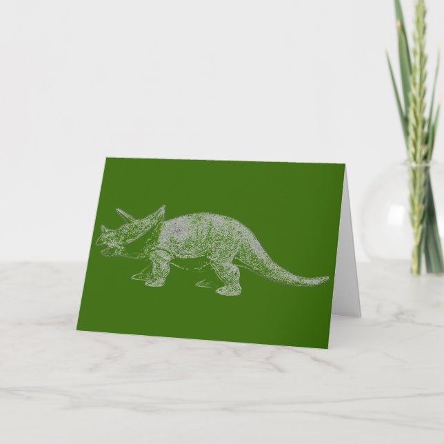 Triceratops Happy Birthday Card (Front)