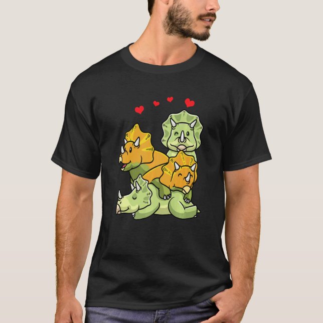 Triceratops Horridus Dinosaurs Dino Boys Girls Kid T-Shirt (Front)