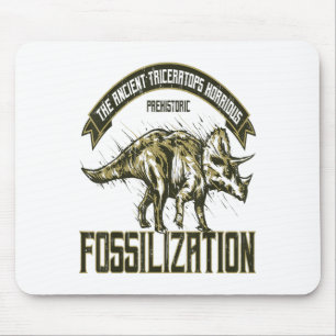 Triceratops I Dinosaur Horridus Ancient Fossils Re Mouse Pad