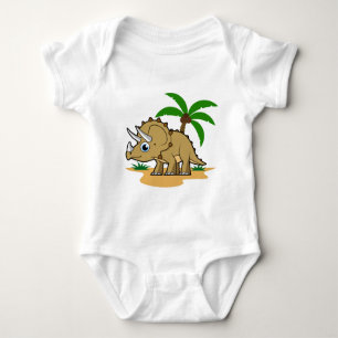 Triceratops In A Tropical Climate. Baby Bodysuit