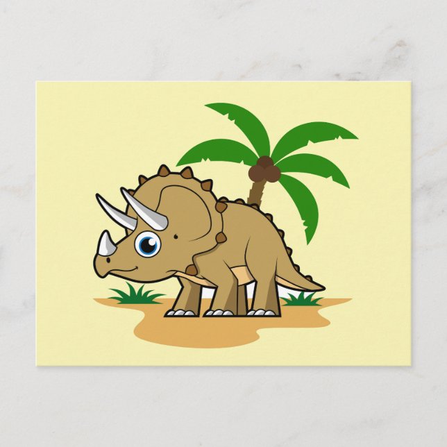 Triceratops In A Tropical Climate. Postcard (Front)