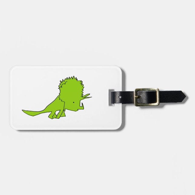 Triceratops Luggage Tag (Front Horizontal)