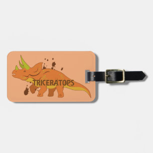 Triceratops Luggage Tag