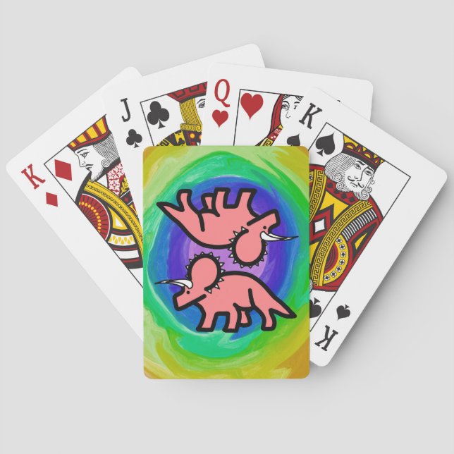 Triceratops  playing cards (Back)