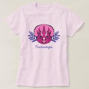 Triceratops Pretty Pink Dinosaur T-Shirt