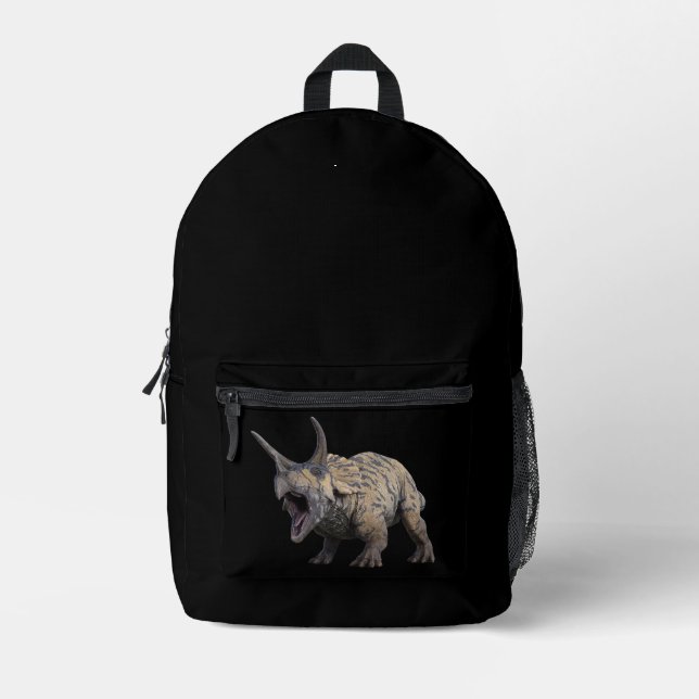 Triceratops Printed Backpack (Front)