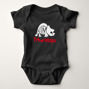 Triceratops Skeleton Baby Bodysuit