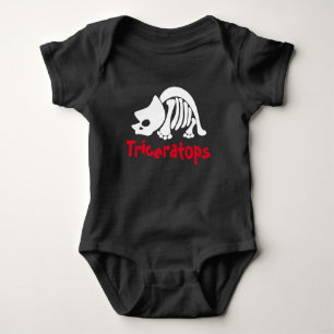 Triceratops Skeleton Baby Bodysuit