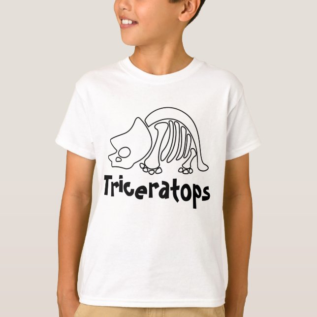 Triceratops Skeleton T-Shirt (Front)
