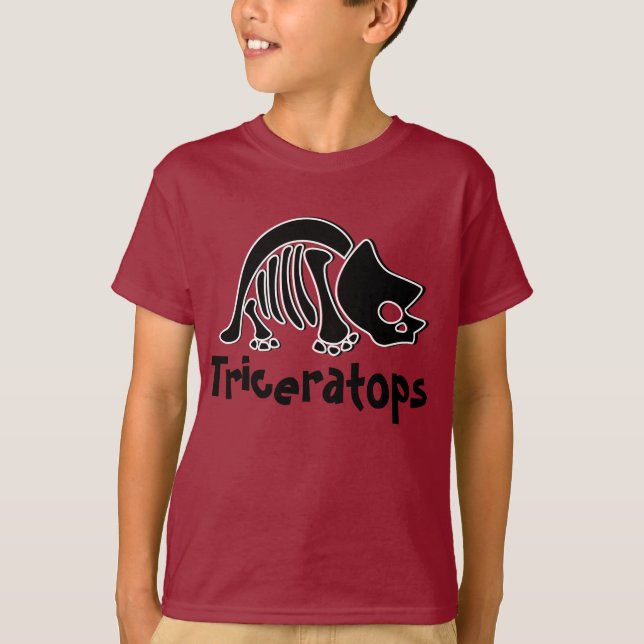 Triceratops Skeleton T-Shirt (Front)
