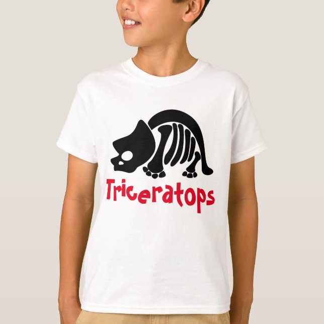 Triceratops Skeleton T-Shirt (Front)