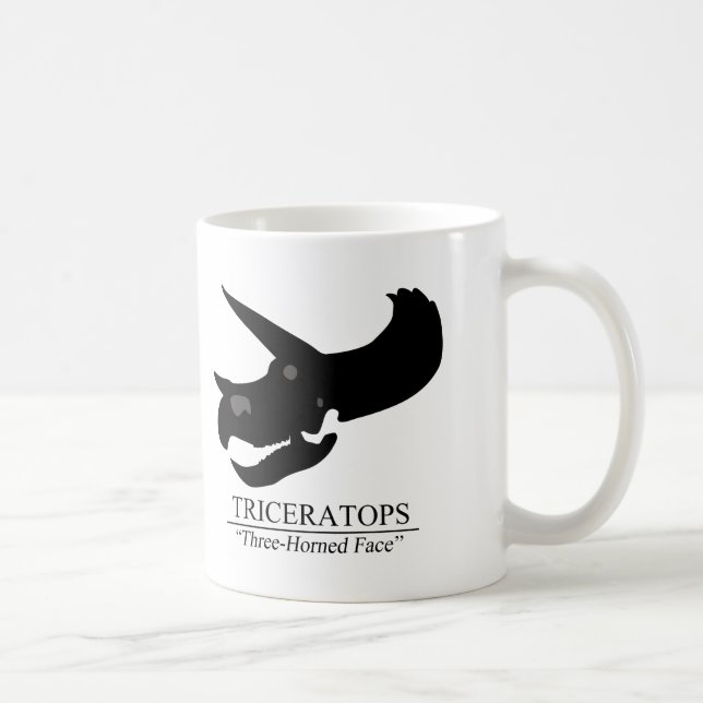 Triceratops Skull Coffee Mug (Right)