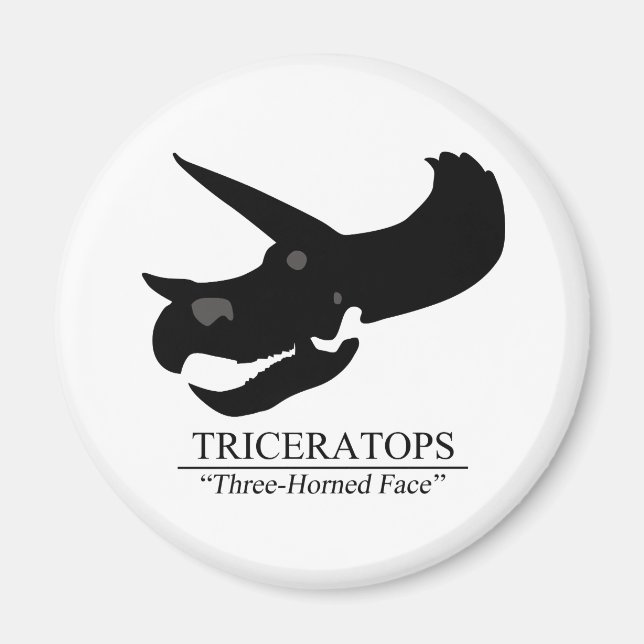 Triceratops Skull Magnet (Front)