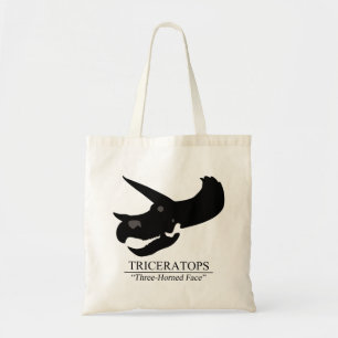 Triceratops Skull Tote Bag