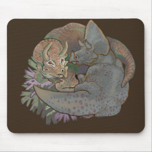 Triceratops Snuggles Mouse Pad