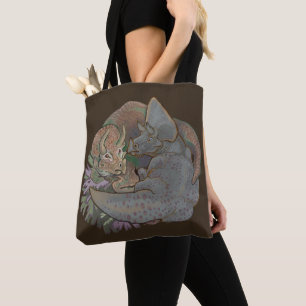 Triceratops Snuggles Tote Bag