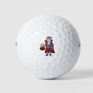 Trick and Treat a Vampire on Halloween Golf Balls