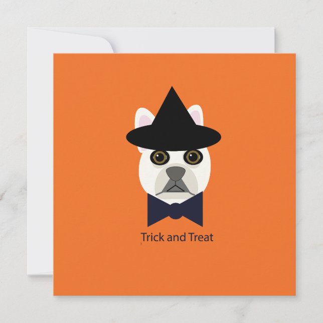 TRICK AND TREAT FRENCHIE INVITATION (Front)