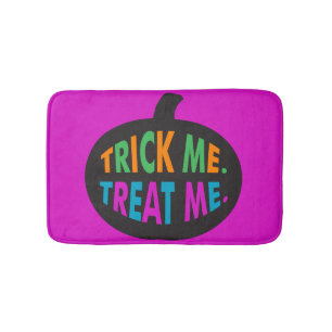 Trick Me Treat Me, Halloween Multi-Color Bath Mat