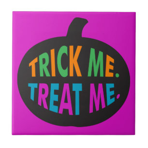 Trick Me Treat Me, Halloween Multi-Colour  Tile