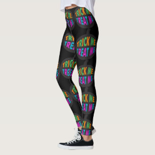 Trick Me Treat Me, Multi-Colour Halloween Leggings
