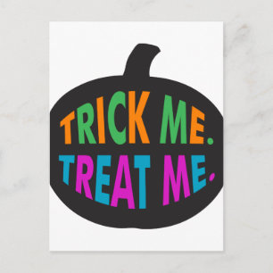 Trick Me Treat Me Multi-Colour Postcard