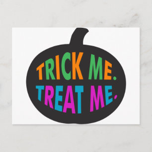 Trick Me Treat Me Multi-Colour Postcard