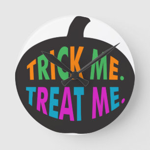 Trick Me Treat Me Multi-Colour Round Clock