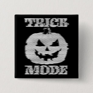Trick Mode Glitchy Pumpkin 15 Cm Square Badge