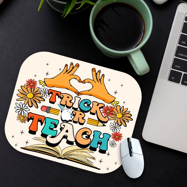 Trick of Teach Mousepad,Funny Teacher for Hallowen Mouse Pad (Creator Uploaded)