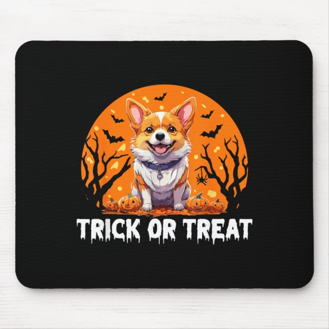 Trick Of Treat Halloween Dog Mouse Pad (Front)