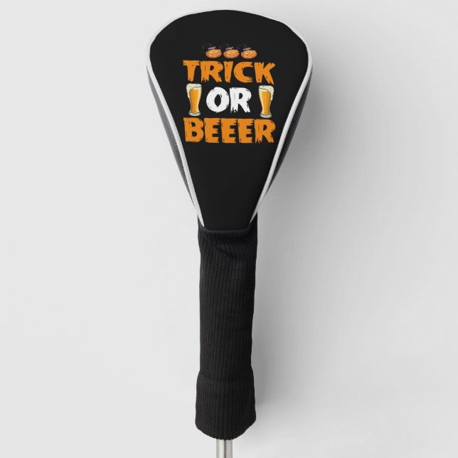 TRICK OR BEEER HALLOWEEN GOLF HEAD COVER (Front)