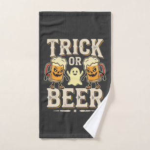 Trick or Beer Halloween Beer Design_1 Hand Towel