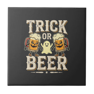 Trick or Beer Halloween Beer Design_1 Tile