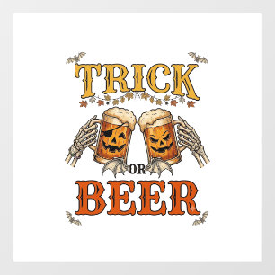 Trick Or Beer Halloween Pumpkin Mug Skeleton Hands