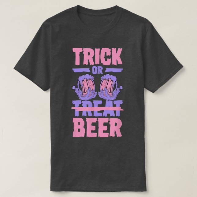 Trick Or Beer Trick or Treat Local Craft Brewery H T-Shirt (Design Front)