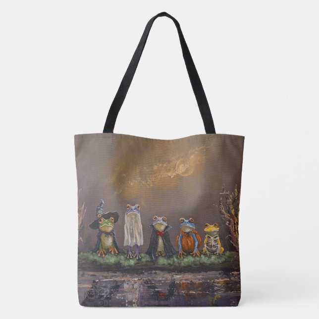 Trick or Croak Tote Bag (Back)