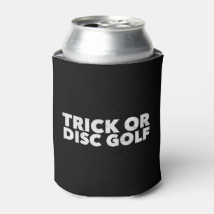 Trick Or Disc Golf Funny Halloween Can Cooler